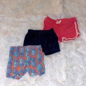 Carter’s 3-month Girl Pull-On Shorts 3 Piece Bundle